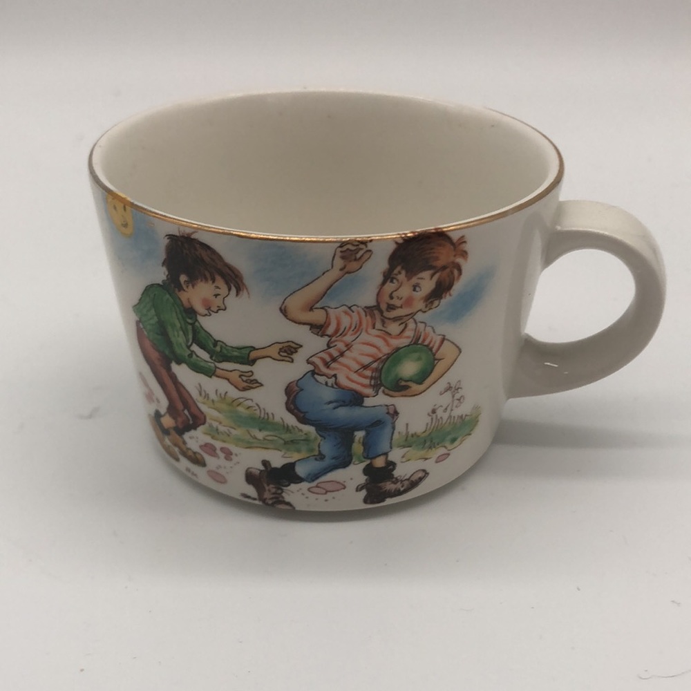 Nursery ware mug “boys and girls come out play”